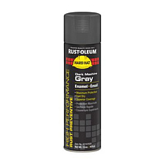Rust-Oleum Hard Hat High Performance V2100 System Rust Preventive Enamel Spray Paint, Gloss Dark Machine Gray, 15 oz Aerosol Can, 6/CT (V2187838CT)