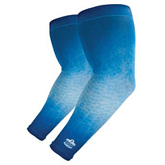 ergodyne Chill-Its 6695 Sun Protection Arm Sleeves, Polyester/Spandex, Medium/Large, Blue (12195)