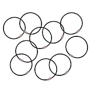 ergodyne Arsenal 5719 Wire Cable Key Ring, 1.88" dia, Iron, Black, 10/Pack (13722)