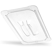 Carlisle StorPlus Polycarbonate Handled Universal Lid, 10.38 x 12.75 x 0.88, Clear, Plastic (10230U07)