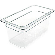 Carlisle StorPlus Polycarbonate Food Pan, 5.7 qt, 6.88 x 12.75 x 6, Clear, Plastic (3066207)