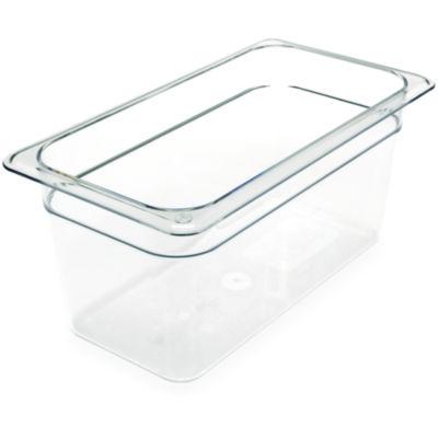 Carlisle StorPlus Polycarbonate Food Pan, 5.7 qt, 6.88 x 12.75 x 6, Clear, Plastic (3066207)