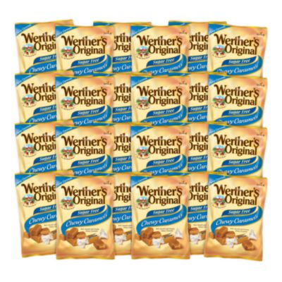 Werther's Original Chewy Caramels Sugar Free, 1.48 oz Bag, 24/Carton (60004088)