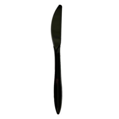 Boardwalk Mediumweight Polypropylene Cutlery, Knife, Plastic, Black, 1,000/Carton (KNIFEBLPP)