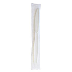 Boardwalk Heavyweight Wrapped Polystyrene Cutlery, Knife, Plastic, White, 1,000/Carton (KNIFEWHPSIW)