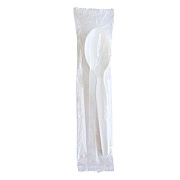 Boardwalk Heavyweight Wrapped Polystyrene Cutlery, Soup Spoon, Plastic, White, 1,000/Carton (SOUPWHPS)