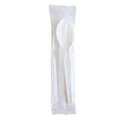Boardwalk Heavyweight Wrapped Polystyrene Cutlery, Soup Spoon, Plastic, White, 1,000/Carton (SOUPWHPS)