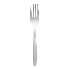 Boardwalk Heavyweight Polypropylene Cutlery, Fork, 7.09", Plastic, White, 1,000/Carton (FORKWHPP)