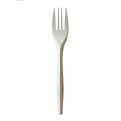 Boardwalk Mediumweight Polypropylene Cutlery, Fork, 5.51", Plastic, White, 1,000/Carton (FORKPPMW)