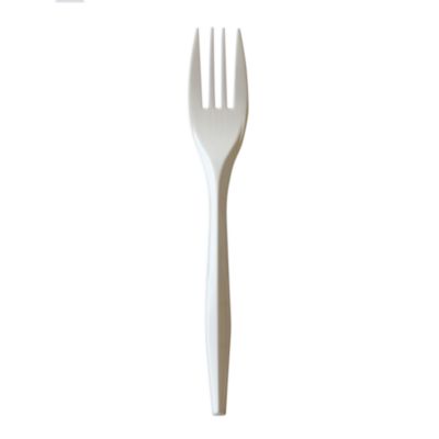 Boardwalk Mediumweight Polypropylene Cutlery, Fork, 5.51", Plastic, White, 1,000/Carton (FORKPPMW)