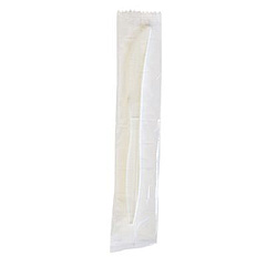 Boardwalk Mediumweight Wrapped Polypropylene Cutlery, Knife, 5.86", Plastic, White, 1,000/Carton (KNIFEMWPPIW)