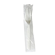 Boardwalk Heavyweight Wrapped Polystyrene Cutlery, Fork, Plastic, White, 1,000/Carton (FORKWHPSIW)