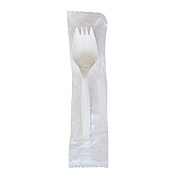 Boardwalk Mediumweight Wrapped Polypropylene Cutlery, Spork, Plastic, White, 1000/Carton (SPORKWHPPIW)