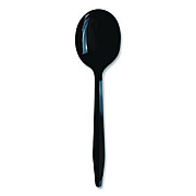 Boardwalk Heavyweight Polypropylene Cutlery, Soup Spoon, Plastic, Black, 1,000/Carton (SOUPBLHVY)
