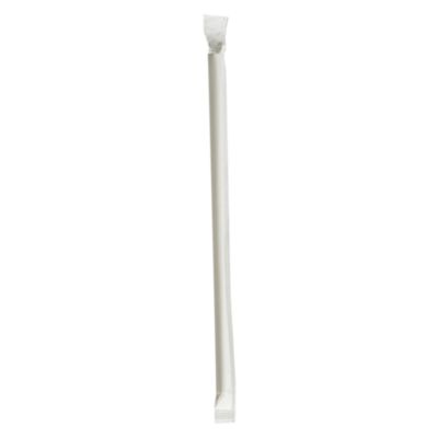 Boardwalk Wrapped Jumbo Paper Straws, 7.75", Paper, White, 320/Pack, 4 Packs/Carton (PPRSTRWIW)