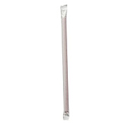 Boardwalk Wrapped Giant Straws, 7.75", Polypropylene, Red, 300/Pack, 24 Packs/Carton (GSTW775RD)