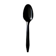 Boardwalk Mediumweight Polypropylene Cutlery, Spoon, Plastic, Black, 1,000/Carton (SPOONBLPP)
