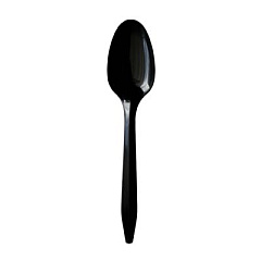 Boardwalk Mediumweight Polypropylene Cutlery, Spoon, Plastic, Black, 1,000/Carton (SPOONBLPP)