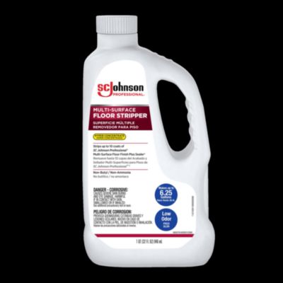 SC Johnson Professional Hyper Concentrate Floor Stripper, Fresh Scent, 32 oz Bottle, 6/Carton (680078)