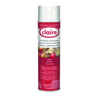 Claire Aerosol Air Freshener and Deodorizer, Apple, 10 oz Aerosol Spray, 12/Carton (161)