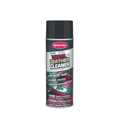 Sprayway Vinyl and Leather Cleaner, Leather Scent, 15 oz Aerosol Spray, 12/Carton (990)