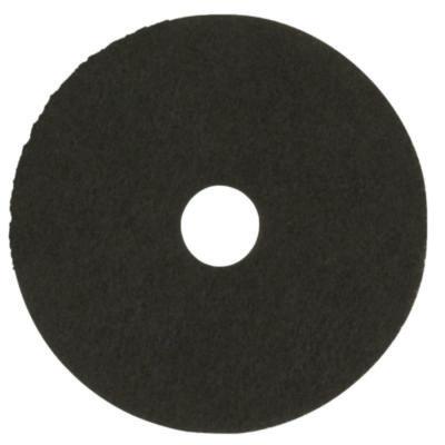 3M Low-Speed Stripper Floor Pad 7200, 15" Diameter, Black, 5/Carton (720015IN)