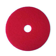 3M Low-Speed Buffer 5100 Floor Pads, 15" Diameter, Red, 5/Carton (510015)