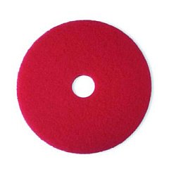 3M Low-Speed Buffer 5100 Floor Pads, 15" Diameter, Red, 5/Carton (510015)