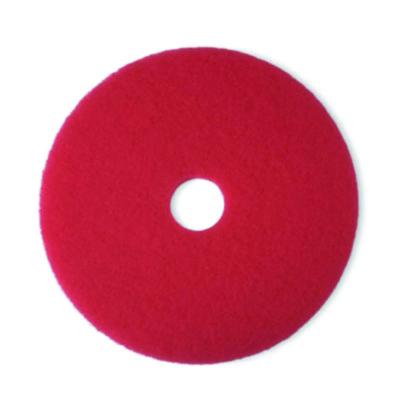 3M Low-Speed Buffer 5100 Floor Pads, 15" Diameter, Red, 5/Carton (510015)
