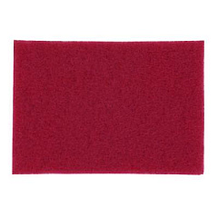 3M Low-Speed Buffer 5100 Floor Pads, 28 x 14, Red, 10/Carton (510028X14)