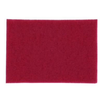 3M Low-Speed Buffer 5100 Floor Pads, 28 x 14, Red, 10/Carton (510028X14)