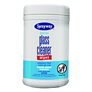 Sprayway Glass Cleaner Wipes, 1-Ply, 10 x 12, White, 6/Carton (933)