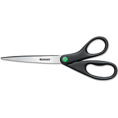 Westcott KleenEarth Scissors, 9" Long, 3.75" Cut Length, Black Straight Handle (13138)