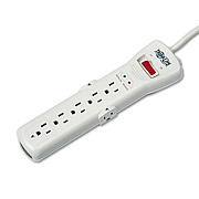 Tripp Lite Protect It! Surge Protector, 7 Outlets, 15 ft Cord, 2520 Joules, Light Gray (SUPER7TEL15)