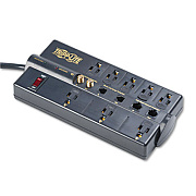 Tripp Lite Protect It! Surge Protector, 8 Outlets, 10 ft Cord, 3240 Joules, RJ45, Black (TLP810NET)