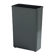 Rubbermaid Commercial Fire-Safe Wastebasket, Rectangular, Steel, 24gal, Black (WB96RBK)